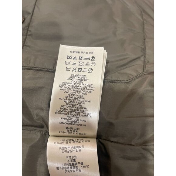 BURBERRY BRIT DOWN VEST W/ DETACHABLE HOOD MENS LARGE OLIVE GREEN - Picture 14 of 14